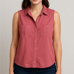 Kim Rogers Classic Sleeveless Silk Pink Tank Top Size 1X